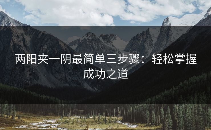 两阳夹一阴最简单三步骤：轻松掌握成功之道