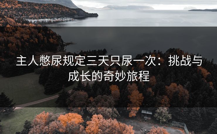 主人憋尿规定三天只尿一次:挑战与成长的奇妙旅程 主人憋尿规定三天只尿一次:挑战与成长的奇妙旅程
